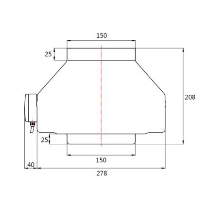 Dalap 8130 - Φυγοκεντρικός σωληνωτός ανεμιστήρας TURBINE M 150 100W/230V