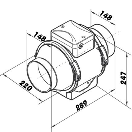 Dalap 8210 - Αξονικός ανεμιστήρας AP PROFI 150 50W/230V