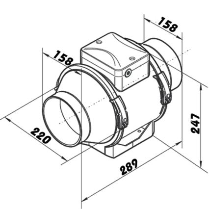 Dalap 8213 - Αξονικός ανεμιστήρας AP PROFI 160 50W/230V