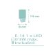 Dalber 41005H - LED Μικρό φωτιστικό πρίζας DOTS 1xE14/0,3W/230V