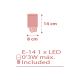 Dalber 41005S - LED Μικρό φωτιστικό πρίζας DOTS 1xE14/0,3W/230V