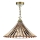 Där Lighting ARD866 - Κρεμαστό φωτιστικό ARDECHE με αλυσίδα 1xE27/60W/230V ορείχαλκος/καπνιστό καφέ