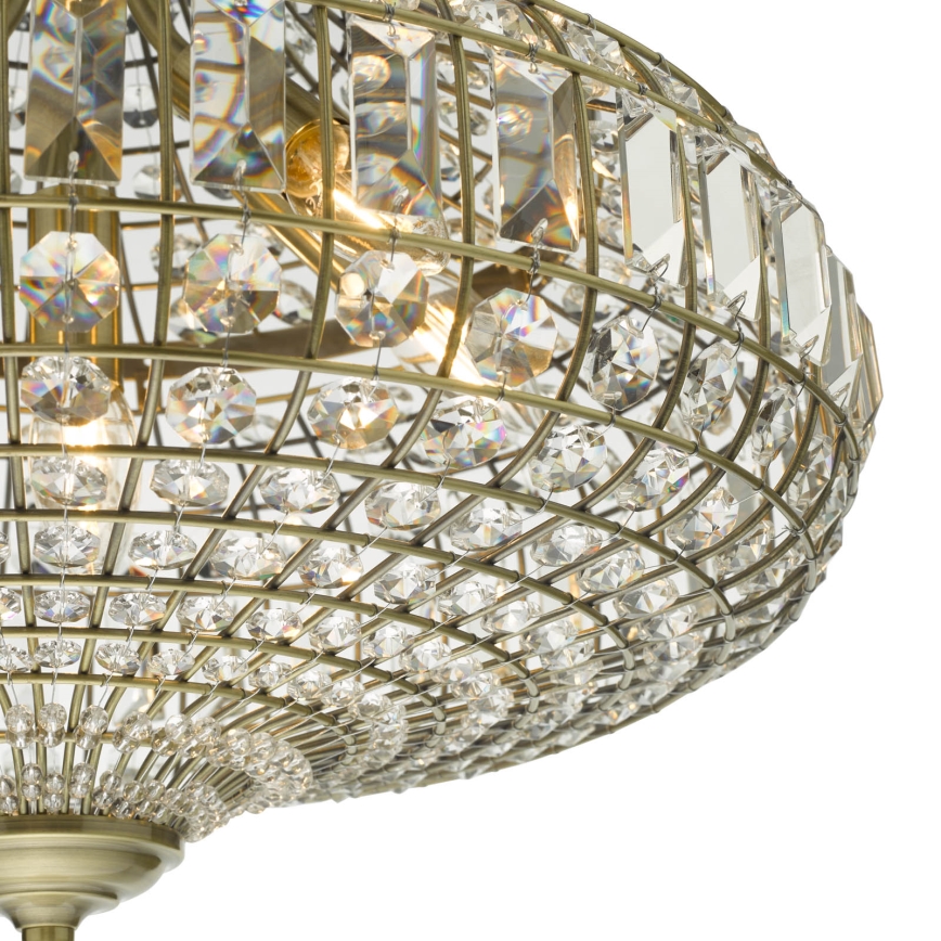 Där Lighting ASM0675 - Πολυέλαιος με αλυσίδα ASMARA 6xE14/40W/230V ορείχαλκος