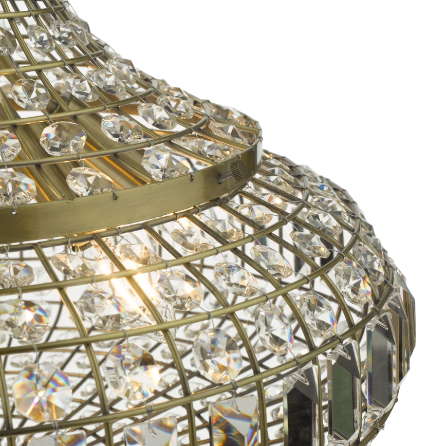 Där Lighting ASM0675 - Πολυέλαιος με αλυσίδα ASMARA 6xE14/40W/230V ορείχαλκος