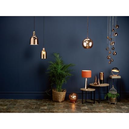 Där Lighting AUR1564 - Κρεμαστό φωτιστικό με σύρμα AURELIA 15xG4/10W/230V μαύρο/χάλκινο