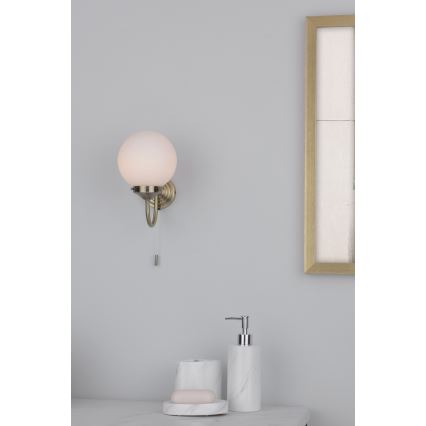 Där Lighting BAR0775 - Επιτοίχιο φωτιστικό μπάνιου BARCLAY 1xE14/40W/230V IP44 ορείχαλκος