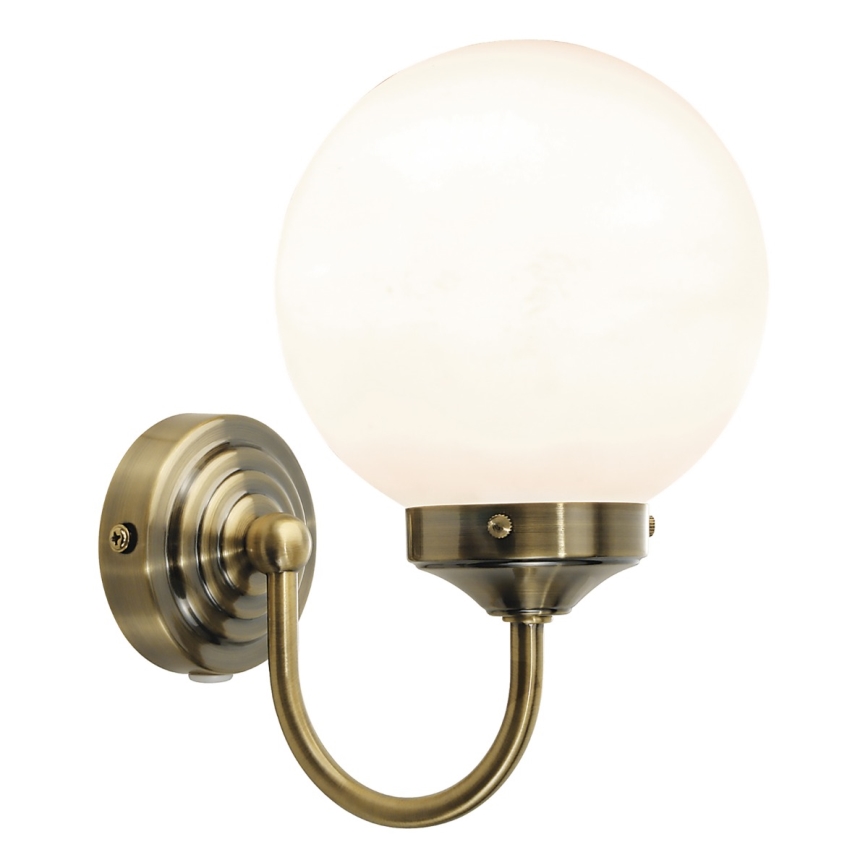 Där Lighting BAR0775 - Επιτοίχιο φωτιστικό μπάνιου BARCLAY 1xE14/40W/230V IP44 ορείχαλκος