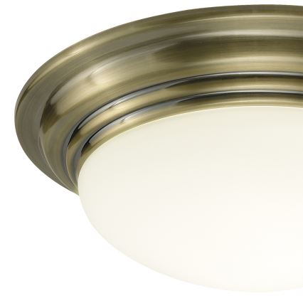 Där Lighting BAR5275 - Φωτιστικό οροφής μπάνιου BARCLAY 1xE27/60W/230V, Ø 31 εκ., φινίρισμα ορείχαλκου