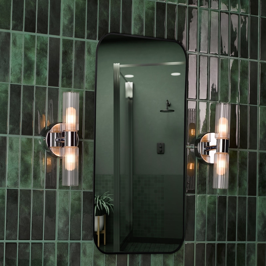 Där Lighting BOL0950 - Επιτοίχιο φωτιστικό μπάνιου BOLTON 2xG9/5W/230V IP44 γυαλιστερό χρώμιο
