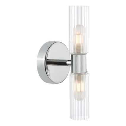Där Lighting BOL0950 - Επιτοίχιο φωτιστικό μπάνιου BOLTON 2xG9/5W/230V IP44 γυαλιστερό χρώμιο