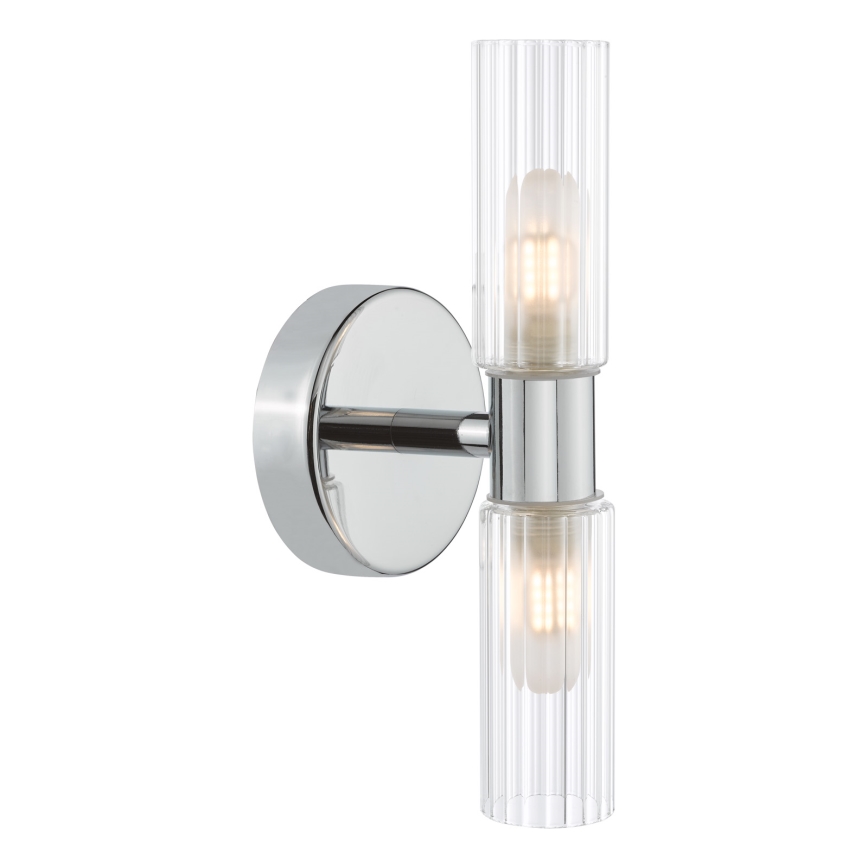 Där Lighting BOL0950 - Επιτοίχιο φωτιστικό μπάνιου BOLTON 2xG9/5W/230V IP44 γυαλιστερό χρώμιο