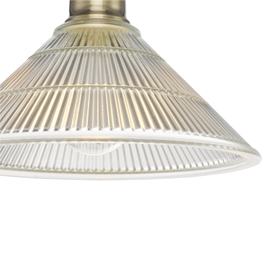 Där Lighting BOY0175 - Φωτιστικό οροφής BOYD 1xE27/60W/230V Ø 25 εκ. ορείχαλκος/διάφανο