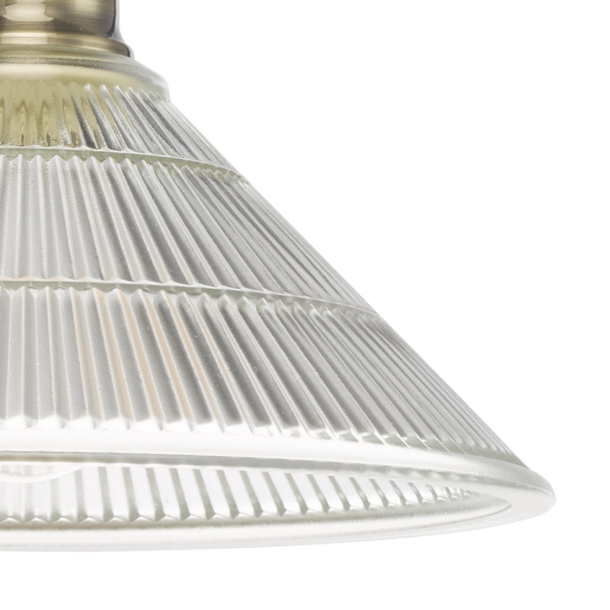 Där Lighting BOY0175 - Φωτιστικό οροφής BOYD 1xE27/60W/230V Ø 25 εκ. ορείχαλκος/διάφανο