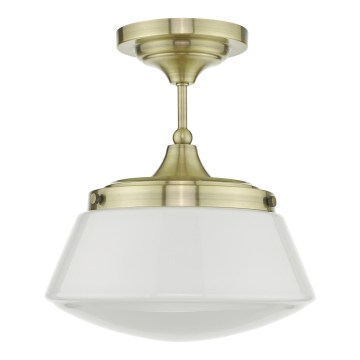 Där Lighting CAD0175 - Πλαφονιέρα μπάνιου CADEN 1xE27/60W/230V IP44 μπρούτζος