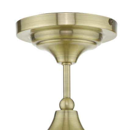 Där Lighting CAD0175 - Πλαφονιέρα μπάνιου CADEN 1xE27/60W/230V IP44 μπρούτζος
