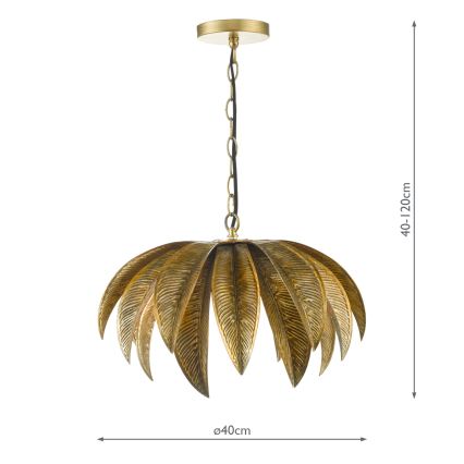 Där Lighting CAR0135 - Χρυσός πολυέλαιος με αλυσίδα CARA 1xE27/60W/230V