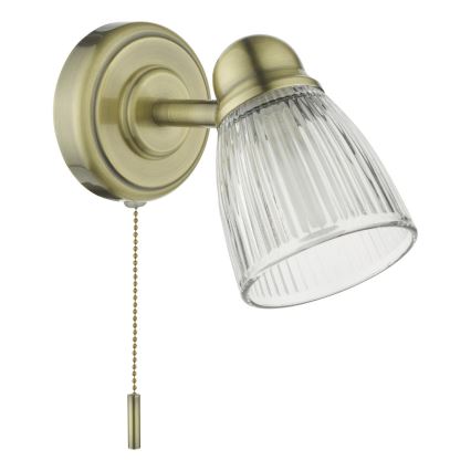 Där Lighting CED0775 - Επιτοίχιο φωτιστικό μπάνιου CEDRIC 1xG9/25W/230V IP44 ορείχαλκος