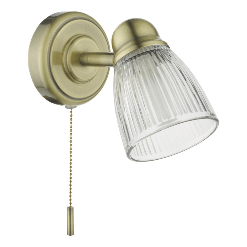 Där Lighting CED0775 - Επιτοίχιο φωτιστικό μπάνιου CEDRIC 1xG9/25W/230V IP44 ορείχαλκος