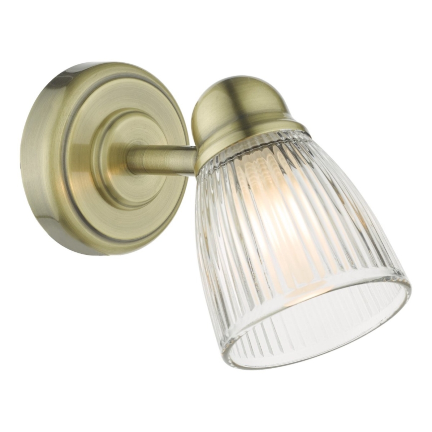 Där Lighting CED0775 - Επιτοίχιο φωτιστικό μπάνιου CEDRIC 1xG9/25W/230V IP44 ορείχαλκος