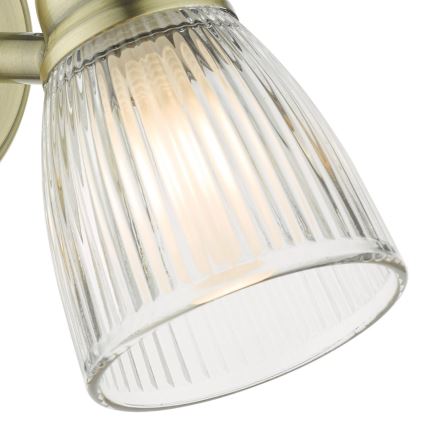 Där Lighting CED0775 - Επιτοίχιο φωτιστικό μπάνιου CEDRIC 1xG9/25W/230V IP44 ορείχαλκος