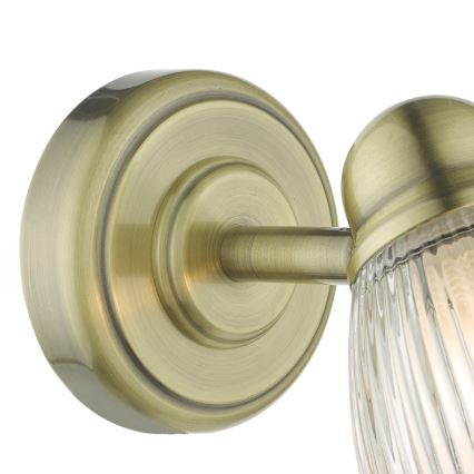 Där Lighting CED0775 - Επιτοίχιο φωτιστικό μπάνιου CEDRIC 1xG9/25W/230V IP44 ορείχαλκος