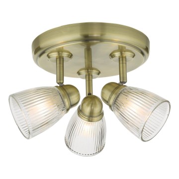 Där Lighting CED7675 - Φωτιστικό σποτ για μπάνιο CEDRIC 3xG9/25W/230V IP44 ορείχαλκος