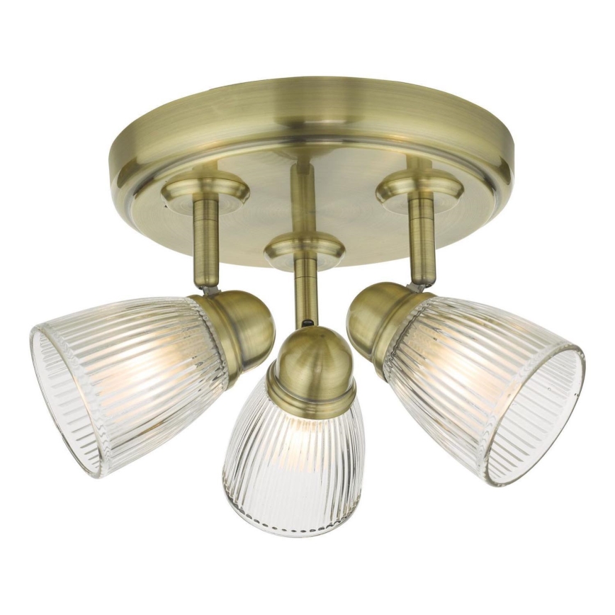 Där Lighting CED7675 - Φωτιστικό σποτ για μπάνιο CEDRIC 3xG9/25W/230V IP44 ορείχαλκος