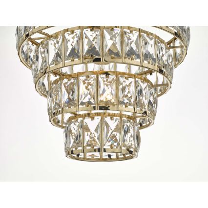 Där Lighting CER0135 - Κρεμαστό φωτιστικό CERYS με αλυσίδα 1xE27/60W/230V, χρυσό
