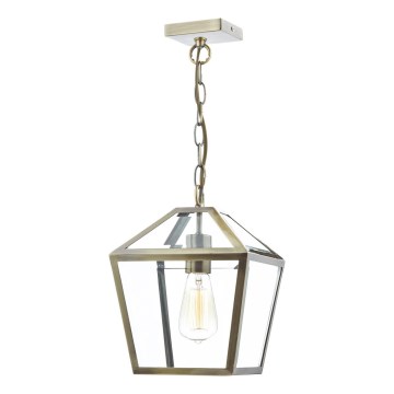 Där Lighting CHU0175 - Κρεμαστό φωτιστικό με αλυσίδα CHURCHILL 1xE27/60W/230V μπρούτζινο