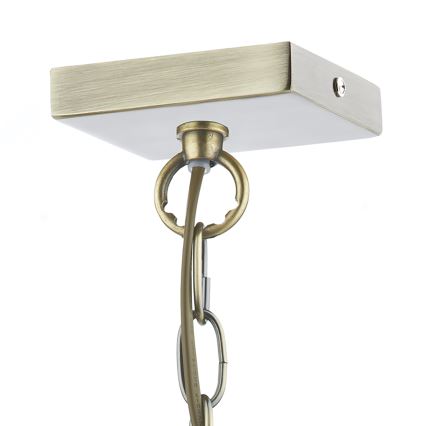Där Lighting CHU0175 - Κρεμαστό φωτιστικό με αλυσίδα CHURCHILL 1xE27/60W/230V μπρούτζινο