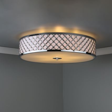 Där Lighting CIV5050 - Φωτιστικό οροφής CIVIC, 5xE14/60W/230V, διάμ. 50 cm, γυαλιστερό χρώμιο