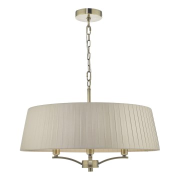 Där Lighting CRI0429 - Πολυέλαιος με αλυσίδα CRISTIN 4xE14/40W/230V μπρούτζος/τάουπ