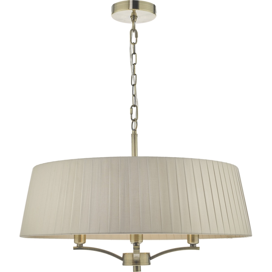 Där Lighting CRI0429 - Πολυέλαιος με αλυσίδα CRISTIN 4xE14/40W/230V μπρούτζος/τάουπ