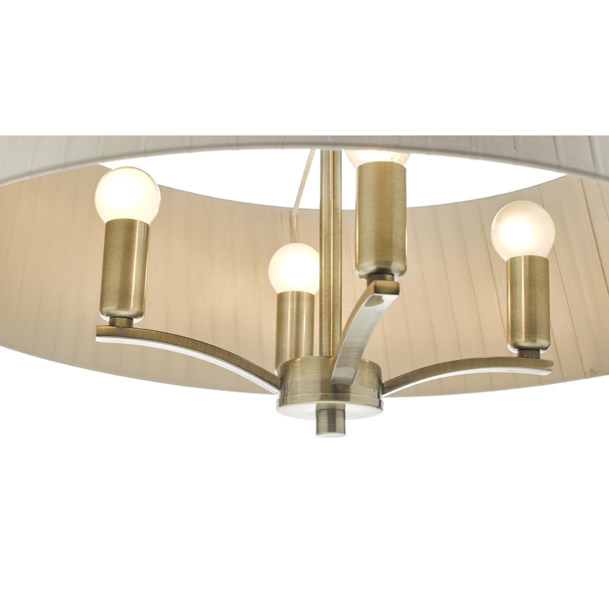 Där Lighting CRI0429 - Πολυέλαιος με αλυσίδα CRISTIN 4xE14/40W/230V μπρούτζος/τάουπ