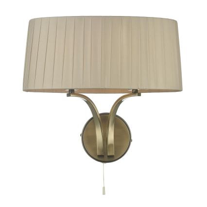 Där Lighting CRI0929 - Απλίκα CRISTIN 2xE14/40W/230V ορείχαλκος/ταουπ