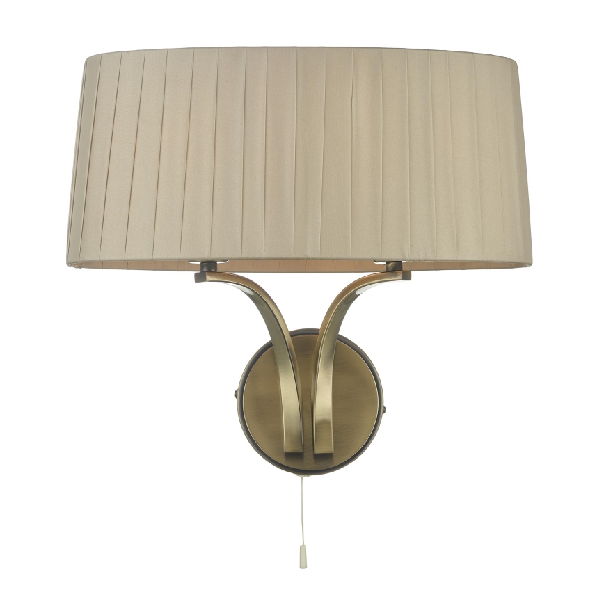 Där Lighting CRI0929 - Απλίκα CRISTIN 2xE14/40W/230V ορείχαλκος/ταουπ