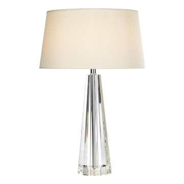 Där Lighting CYP4208 - Επιτραπέζιο φωτιστικό CYPRUS 1xE27/60W/230V εκρού/διάφανο