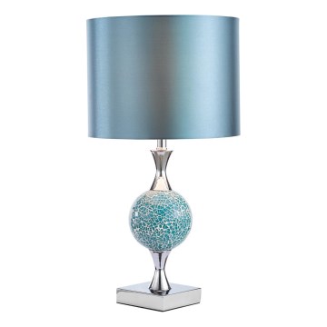 Där Lighting ELS4223 - Επιτραπέζιο φωτιστικό ELSA 1xE27/40W/230V μπλε/γυαλισμένο χρώμιο