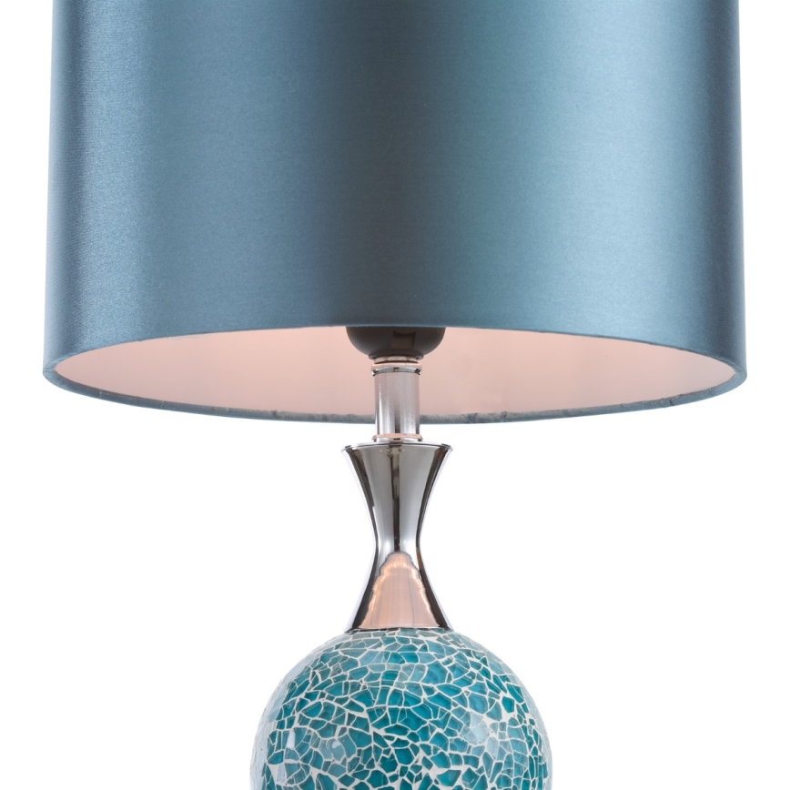 Där Lighting ELS4223 - Επιτραπέζιο φωτιστικό ELSA 1xE27/40W/230V μπλε/γυαλισμένο χρώμιο