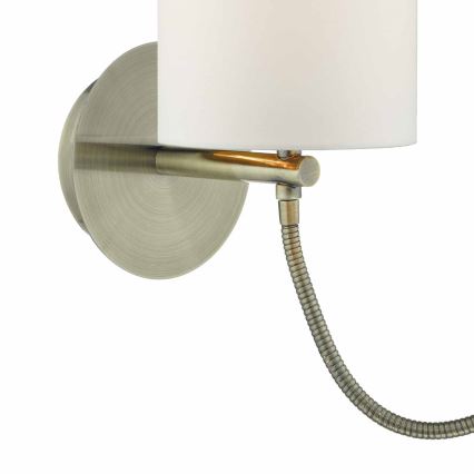 Där Lighting FET0775 - LED Επιτοίχιο φωτιστικό FETA 1xE27/60W/230V + LED/1W μπρούτζινο