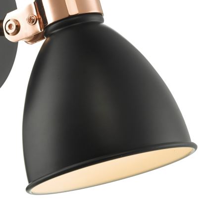 Där Lighting FRE0722 - Επιτοίχιο σποτ φωτιστικό FREDERICK 1xE14/40W/230V μαύρο