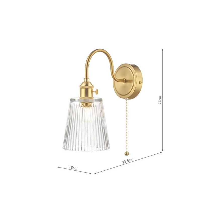 Där Lighting HAD0740-05 - Επιτοίχιο φωτιστικό HADANO 1xE14/40W/230V χρυσό