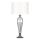 Där Lighting HIN4208 - Επιτραπέζιο φωτιστικό HINTON 1xE27/60W/230V λευκό/γυαλιστερό χρώμιο