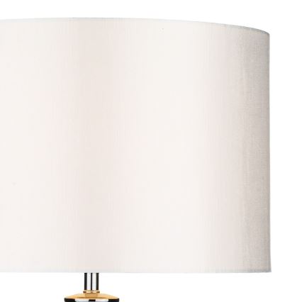 Där Lighting HIN4208 - Επιτραπέζιο φωτιστικό HINTON 1xE27/60W/230V λευκό/γυαλιστερό χρώμιο