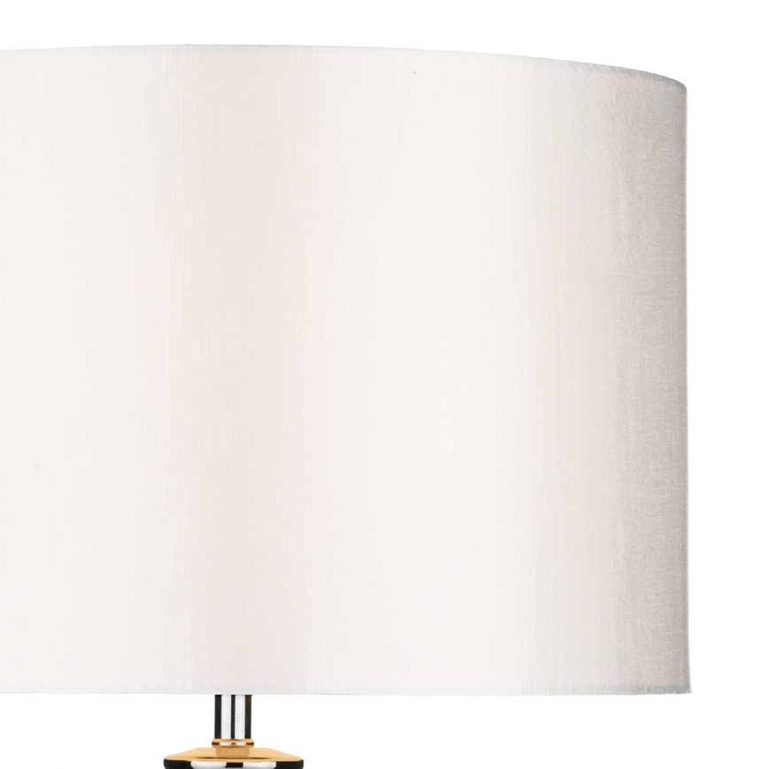 Där Lighting HIN4208 - Επιτραπέζιο φωτιστικό HINTON 1xE27/60W/230V λευκό/γυαλιστερό χρώμιο