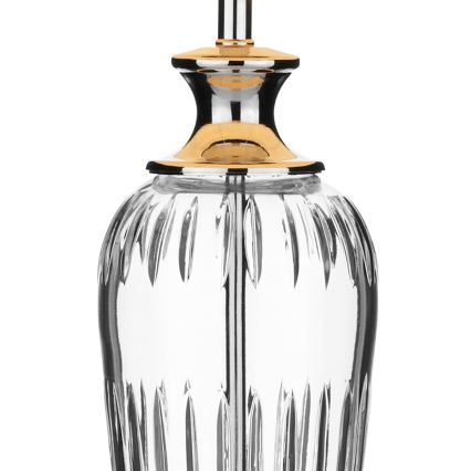 Där Lighting HIN4208 - Επιτραπέζιο φωτιστικό HINTON 1xE27/60W/230V λευκό/γυαλιστερό χρώμιο