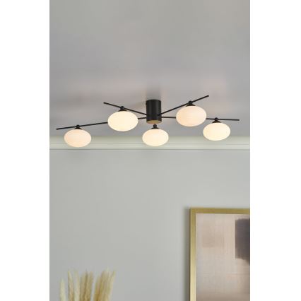 Där Lighting JAS5422 - Επιφανειακό φωτιστικό οροφής JASPER 5xG9/25W/230V μαύρο