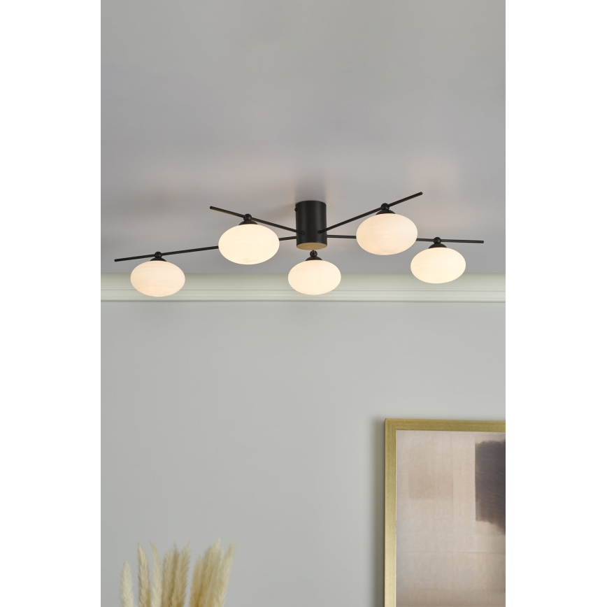 Där Lighting JAS5422 - Επιφανειακό φωτιστικό οροφής JASPER 5xG9/25W/230V μαύρο