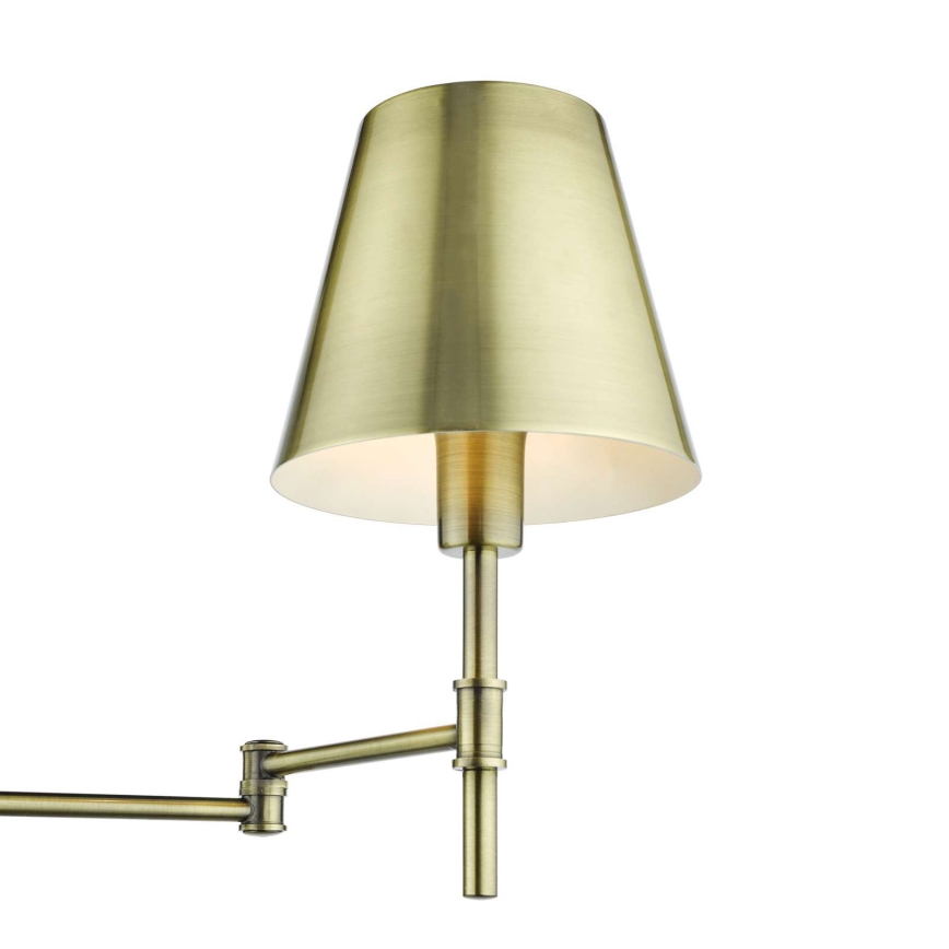 Där Lighting KEN0775 - Ευέλικτο επιτοίχιο φωτιστικό KENSINGTON 1xE14/25W/230V ορείχαλκος