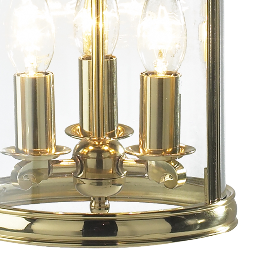 Där Lighting LAM0340 - Πολυέλαιος σε αλυσίδα LAMBETH 3xE14/60W/230V, φινίρισμα ορείχαλκου